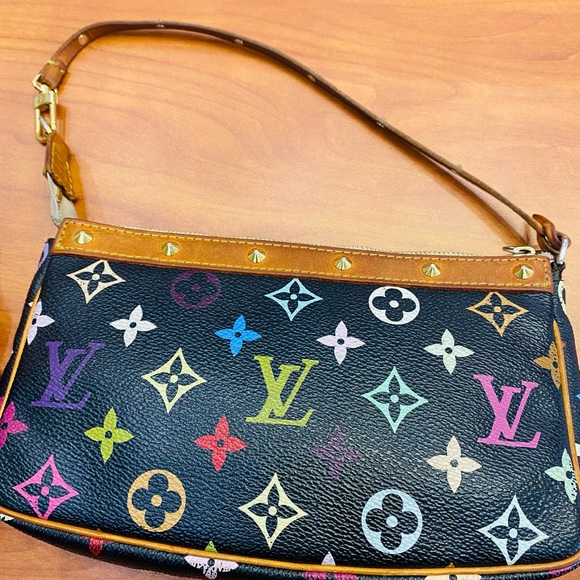 Louis Vuitton X Murakami Multicolore Pochette Noir - Picture 16 of 16